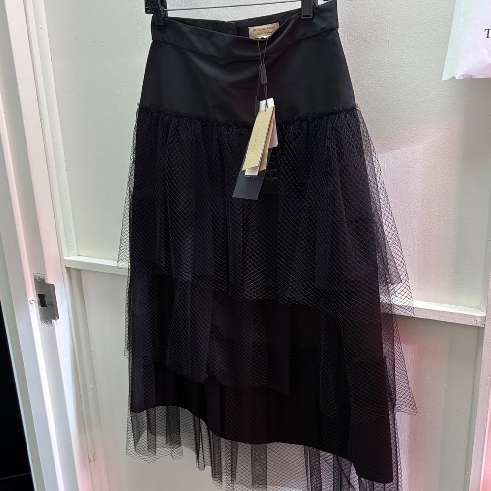 Burberry Black Tulle Skirt- NWT